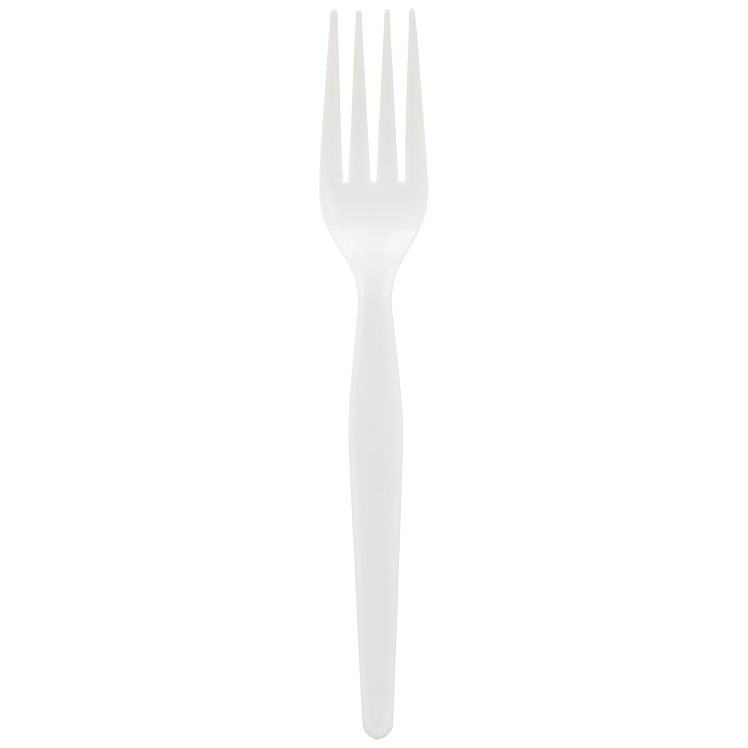 Plastic Fork Heavyweight White - USF 8739534