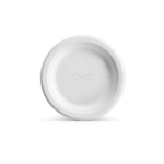 6″ White Paper Compostable Chinet Plate USF 1013358