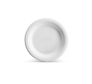 6" White Paper Compostable Chinet Plate USF 1013358