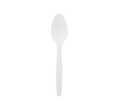Medium Weight White Plastic Spoon USF 8907222
