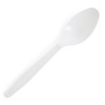 White Plastic Medium-Heavy Spoon 8003422
