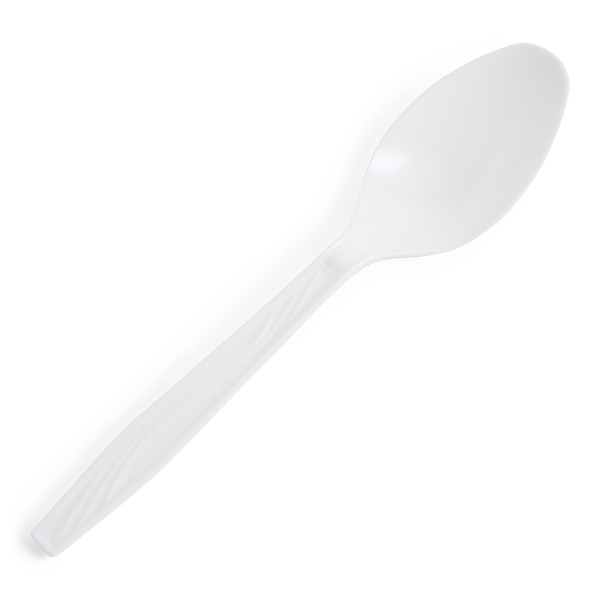 White Plastic Medium-Heavy Spoon 8003422